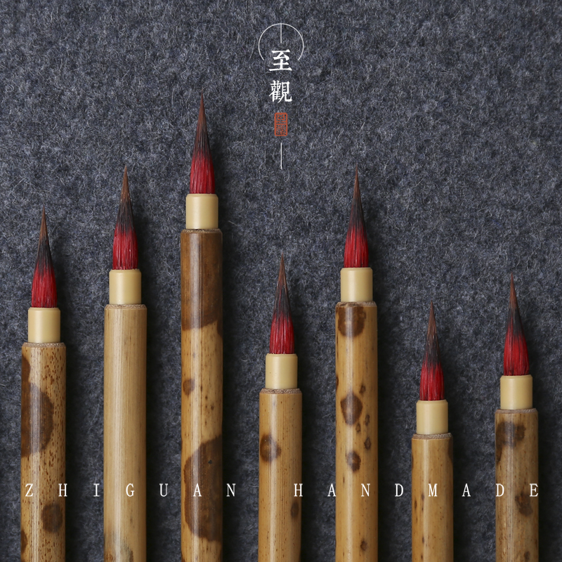 Handmade ancient method small red hair calligraphy small kai brush worker stroke line white stroke brush book French painting special use