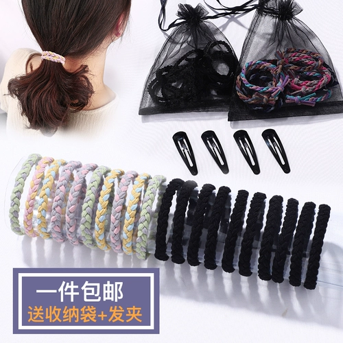 Эластичный плетеный базовый аксессуар для волос, резинка для волос, простой и элегантный дизайн