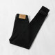 Black jeans for women 2024 spring and autumn new high-waist slim winter smoke gray tight-fitting velvet thickened small-leg pants