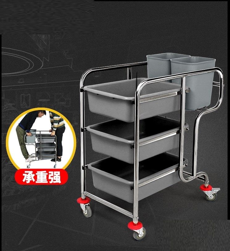 Stainless steel cart dish collection car cab cafeteria dining car restaurantcafeteriaca cart dining car