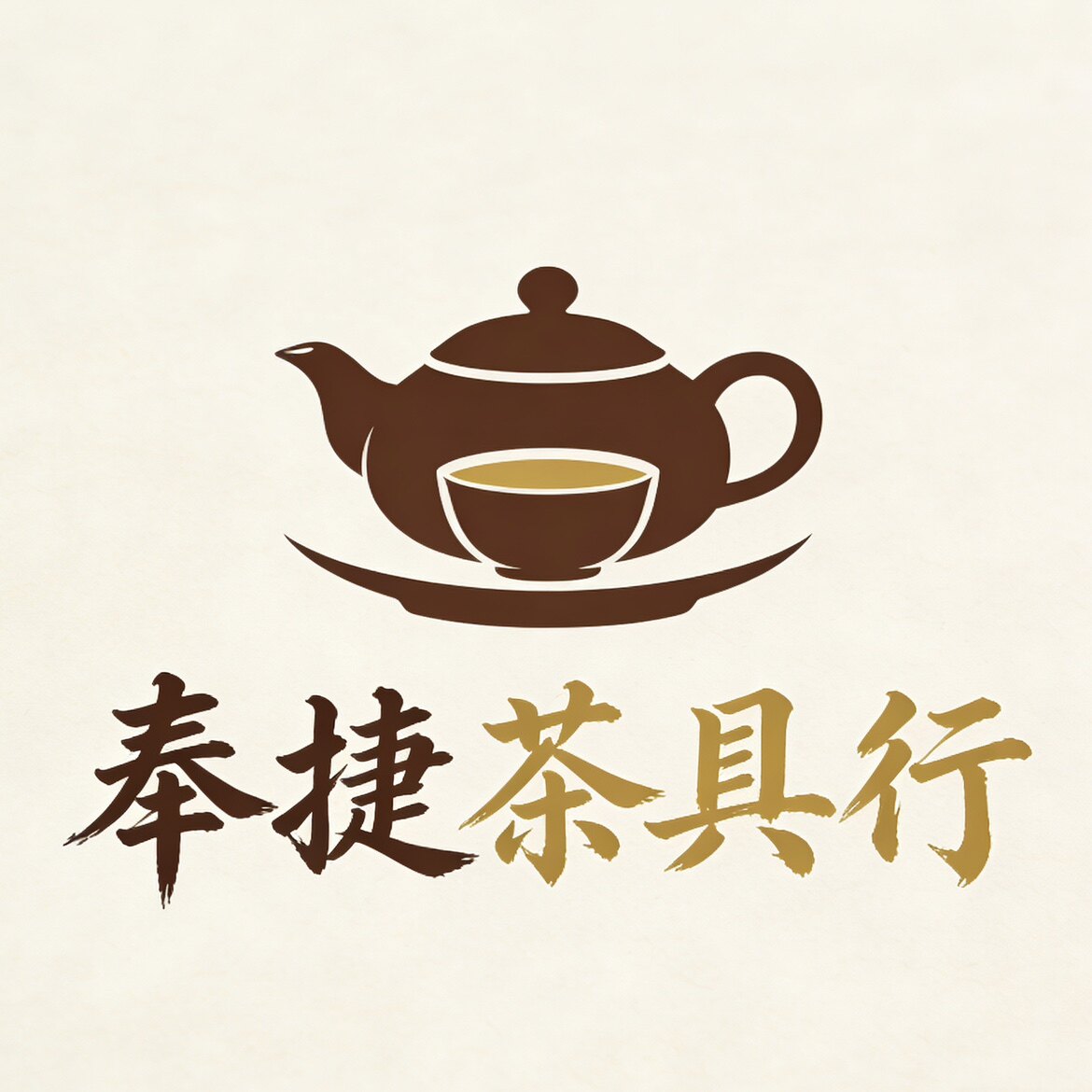 奉捷茶具行的LOGO