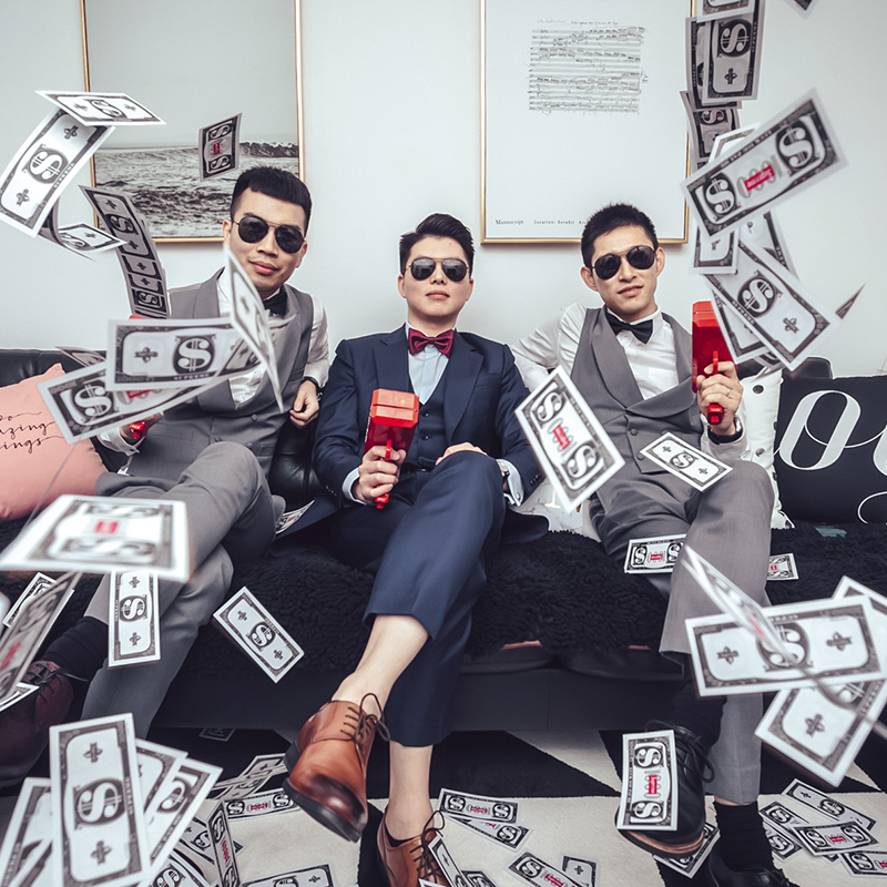 Spray Money Gun Sureme Notes Wedding Spray Press Red Envelopes Wedding Nets Red Shivering Voice Toy Spray Money Hand Bill Gun-Taobao