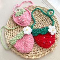 Dogs kittens pets Teddy puppies cats pets cute strawberry hand-knitted small cross-body bags