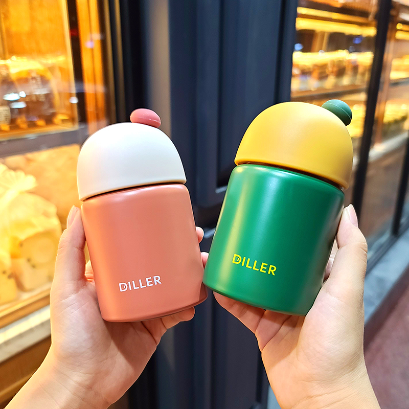 Cute fresh mini insulated cup stainless steel small capacity female girl cup portable mushroom creative tide water glass