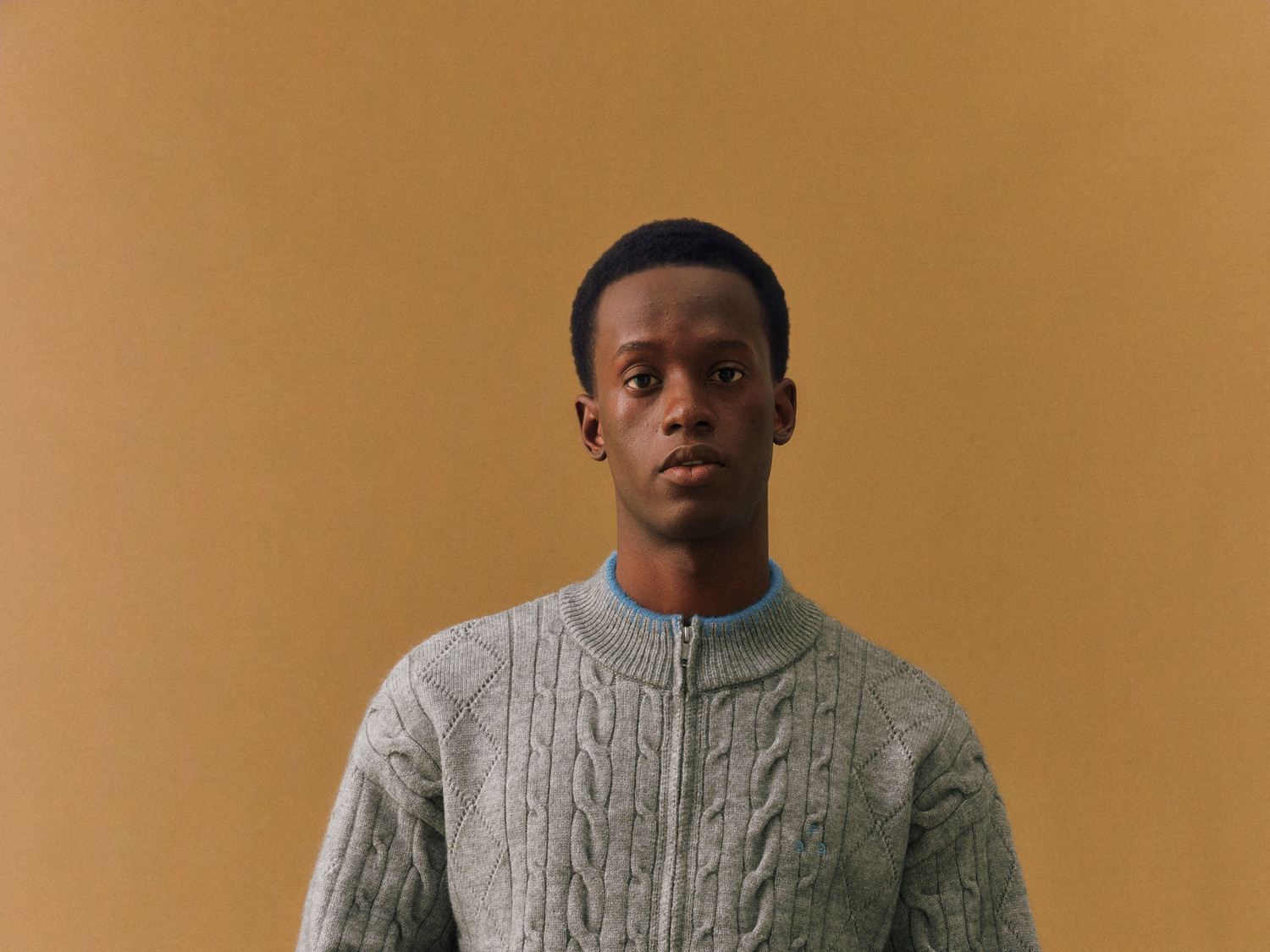 FPA Cable-Knit Color-Block Zip-Up Cardigan