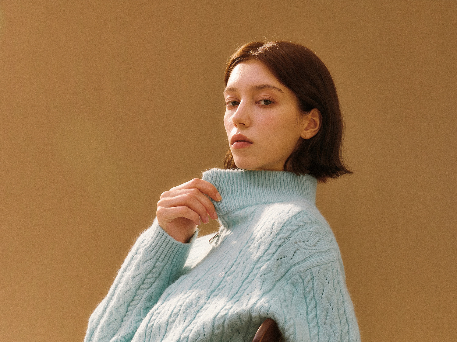 FPA Half-Zip Cable-Knit Sweater