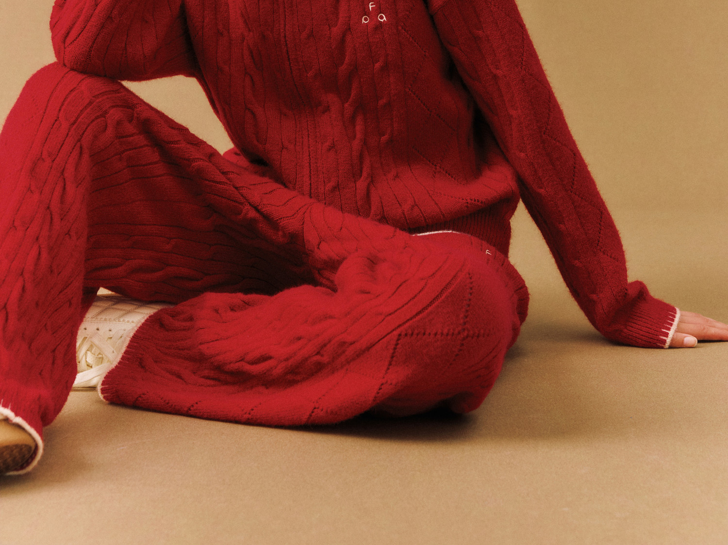 FPA Cable-Knit Color-Block Zip-Up Cardigan