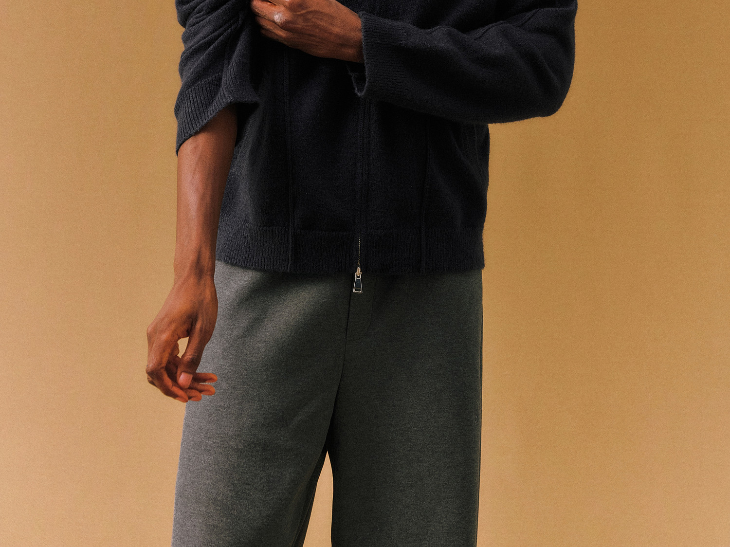 FPA Open-Knit Logo Zip Hoodie