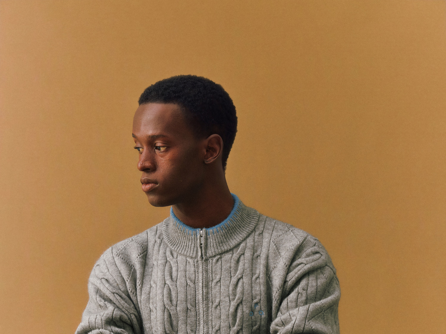 FPA Cable-Knit Color-Block Zip-Up Cardigan