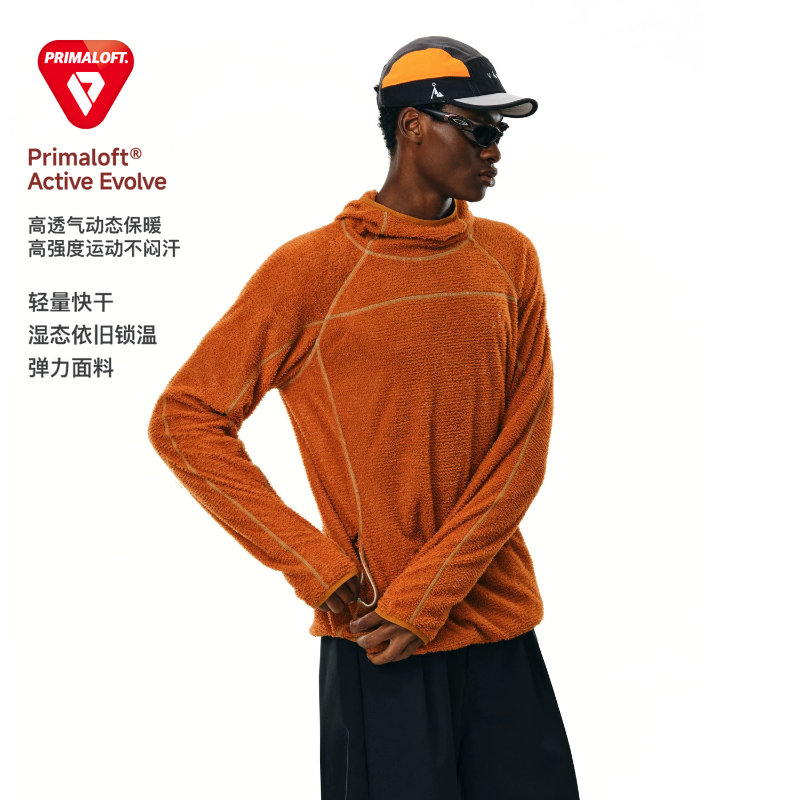 Fpa Fleece Structure Hasselblad Hooded Sweatshirt, National Trend Niche High-End Design, Loose-Fitting Couple Wear Outdoor Hoodie