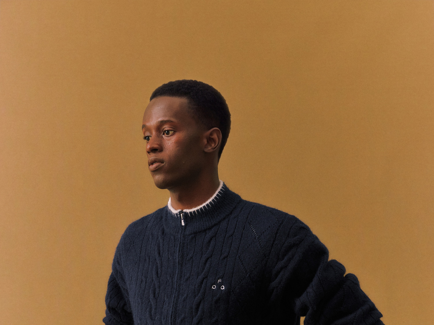 FPA Cable-Knit Color-Block Zip-Up Cardigan