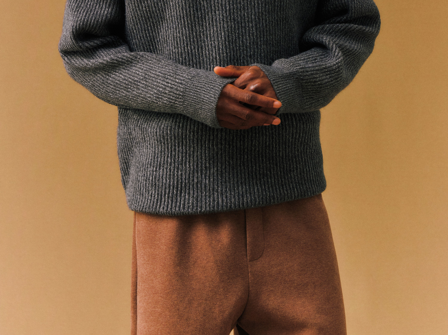 FPA Cable-Knit Color-Block Henley Sweater