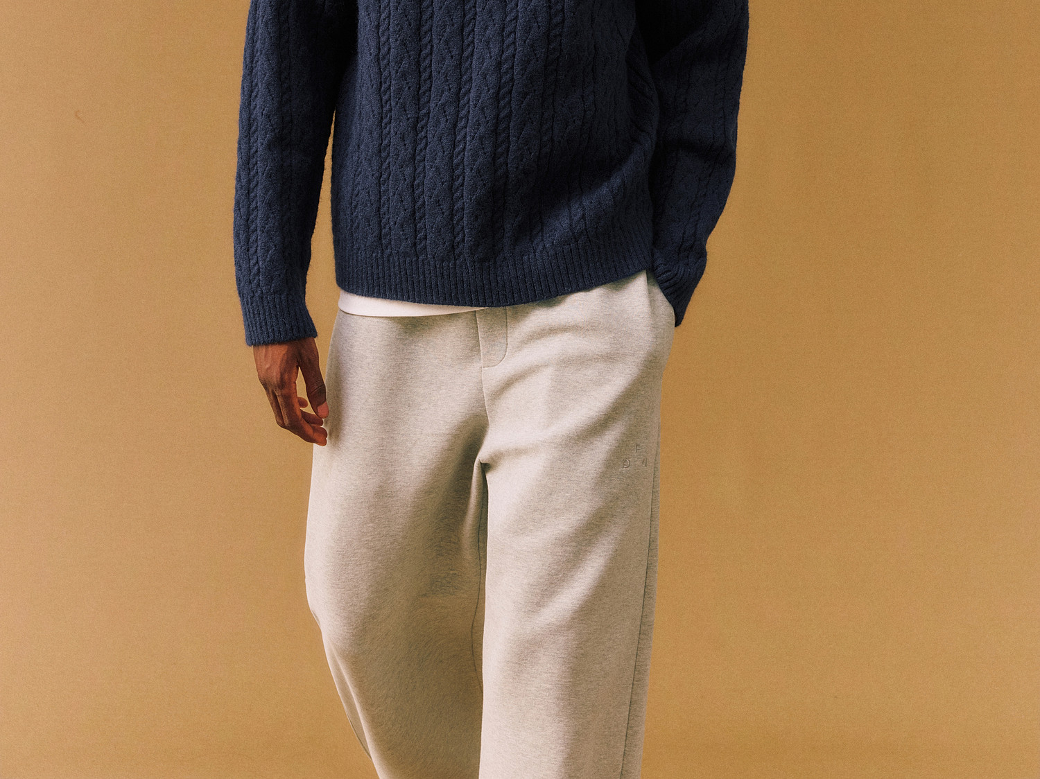FPA Half-Zip Cable-Knit Sweater