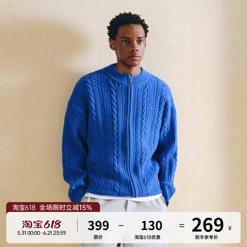 Fpa Variable Weave Cable Knit Skin-Friendly Soft Zipper Sweater 2026 New Casual Couple Autumn Knit Cardigan Jacket