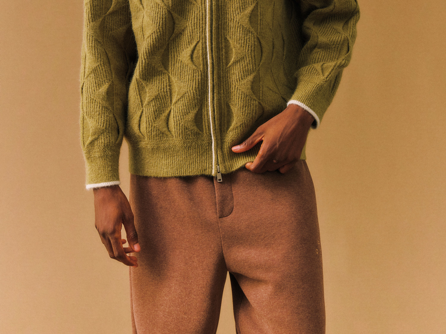 FPA Cable-Knit Zip-Up Sweater