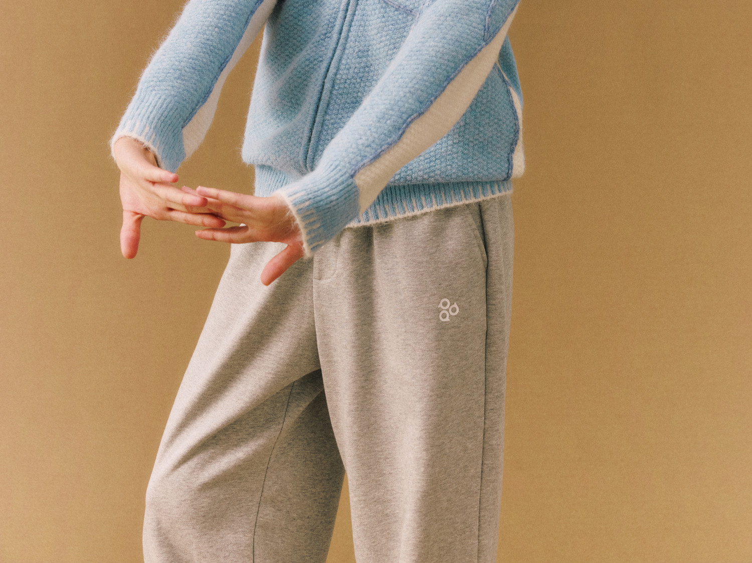 FPA Contrast Zip-Up Knit Cardigan