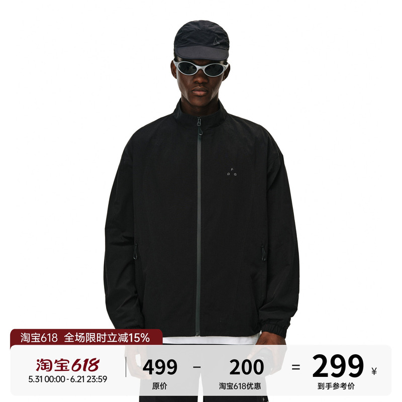 Fpa Long-Staple Cotton Salt-Shrink Jacket, Spring and Autumn Thin Zipper Stand-Up Collar High-End American Outdoor Couple Sports Jacket