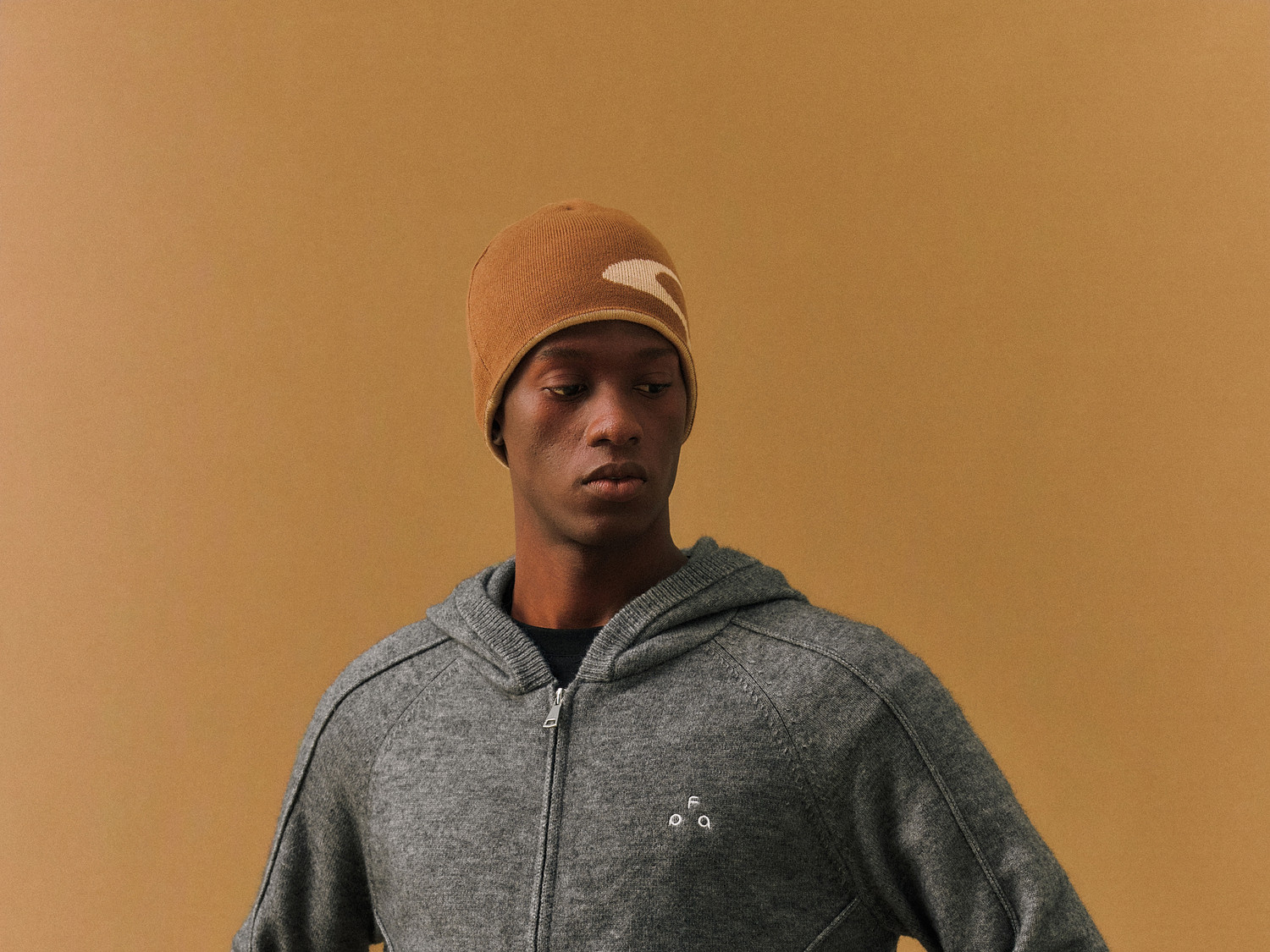 FPA Open-Knit Logo Zip Hoodie