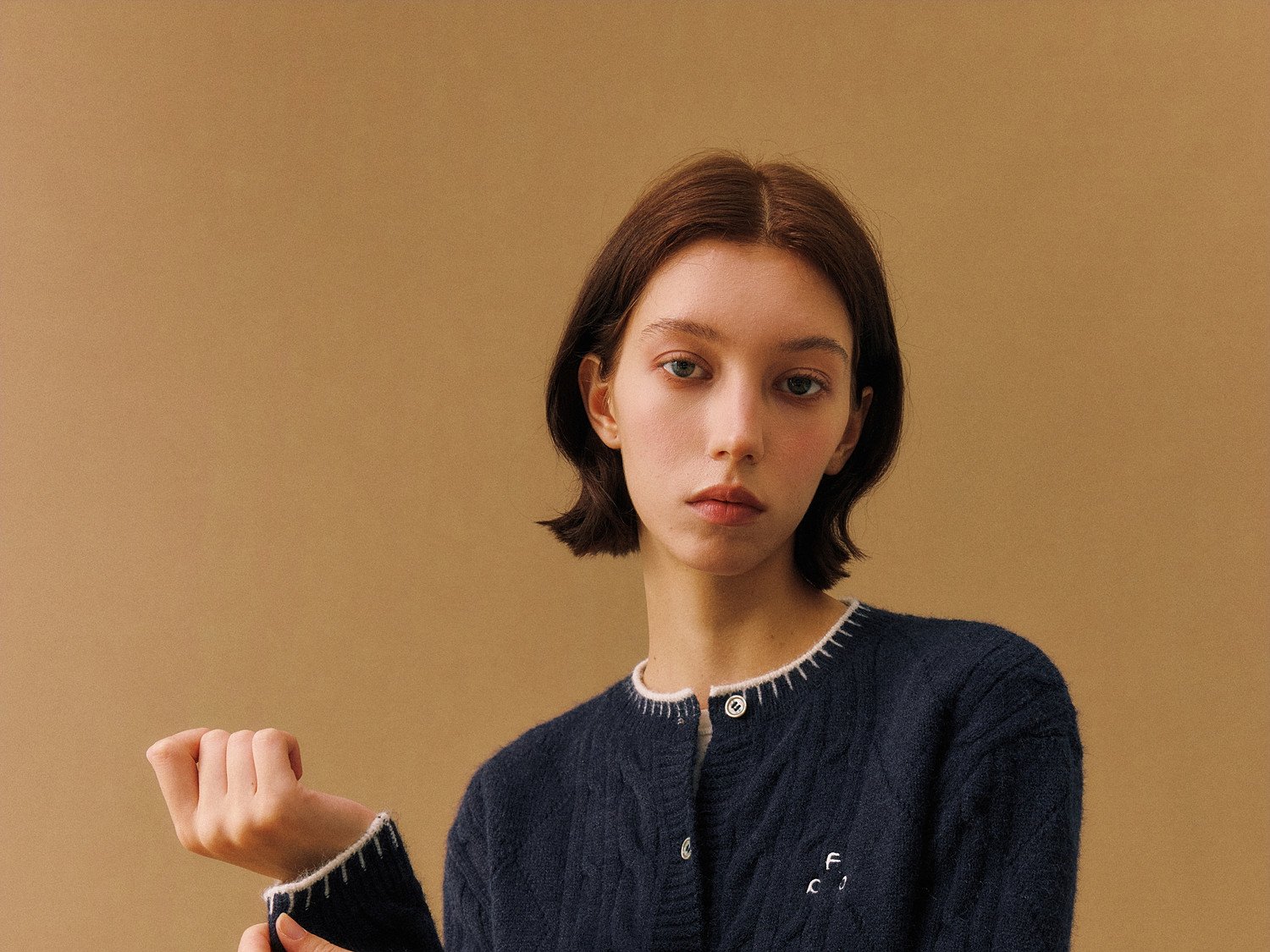 FPA Color-Block Cable-Knit Cardigan