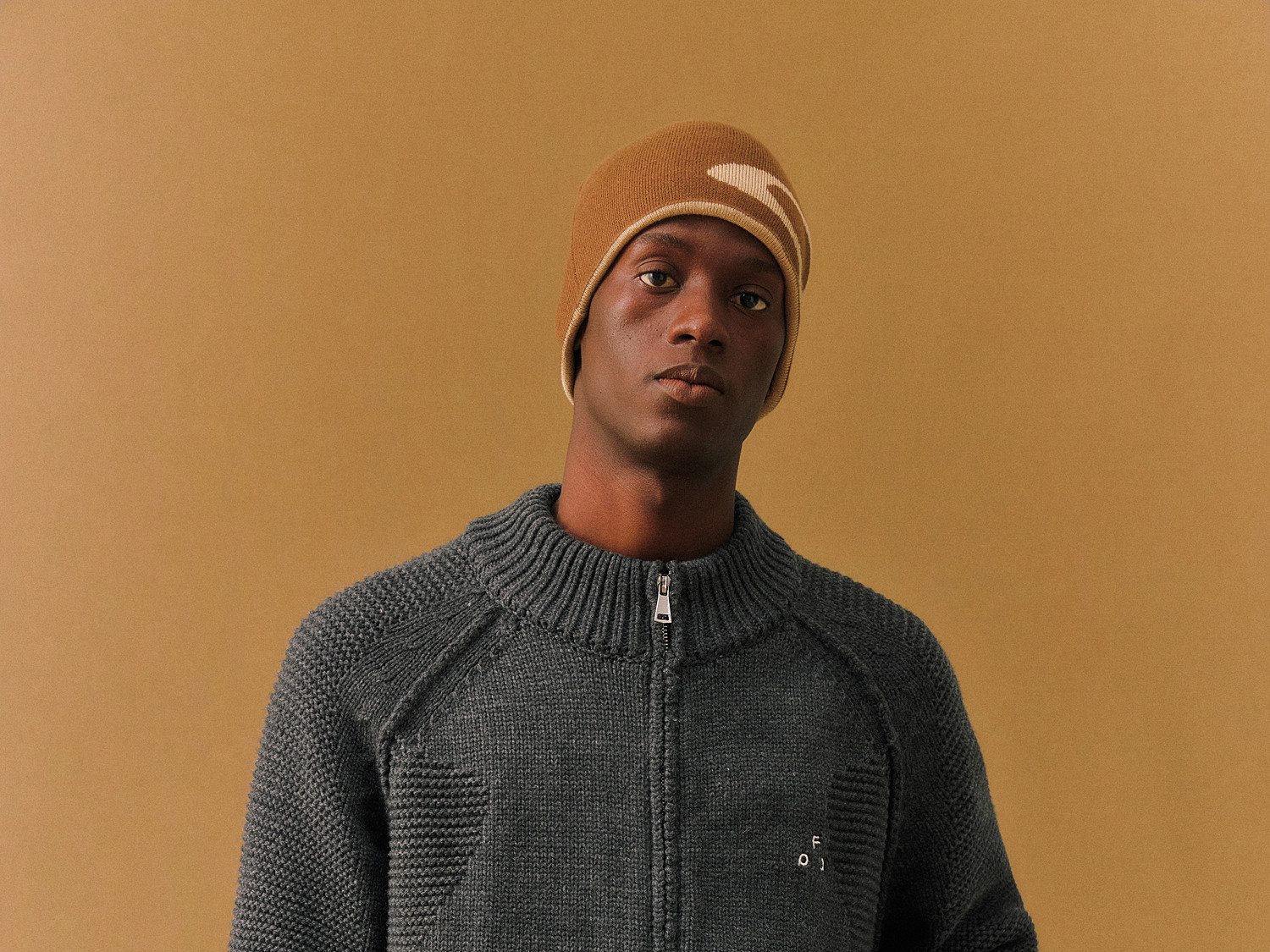 FPA Space-Dyed Zip-Up Cutout Sweater