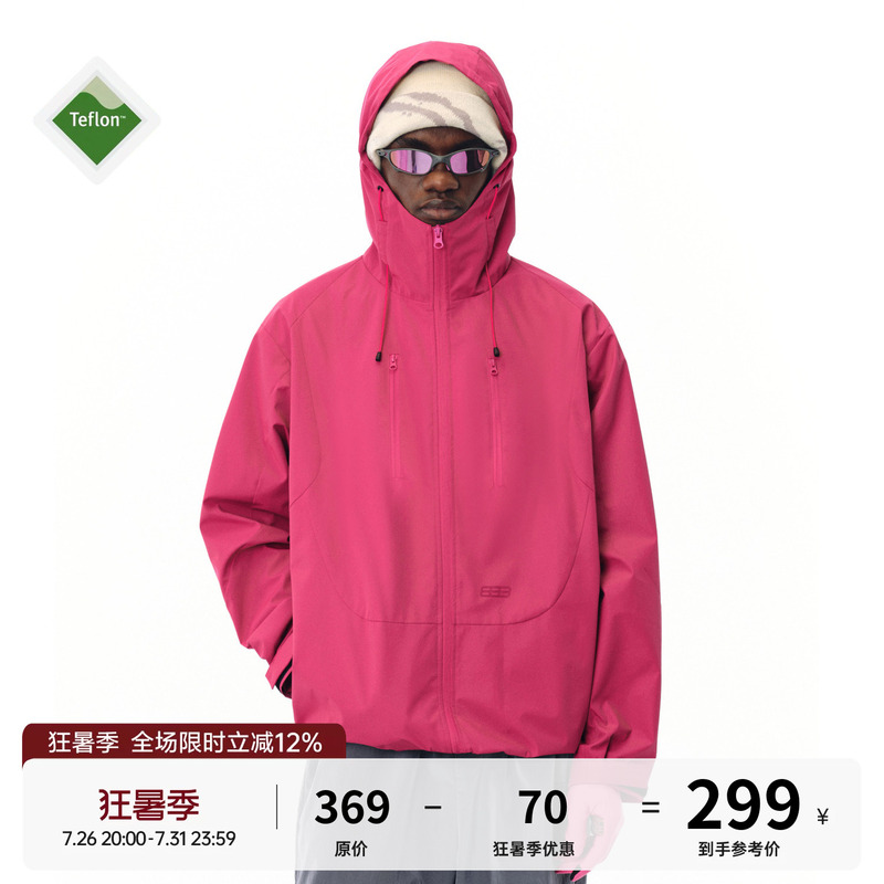 【Three-Proof】Fpa Double-Zip Hooded Three-Dimensional Structure Outdoor Jacket Windproof Sports Jacket