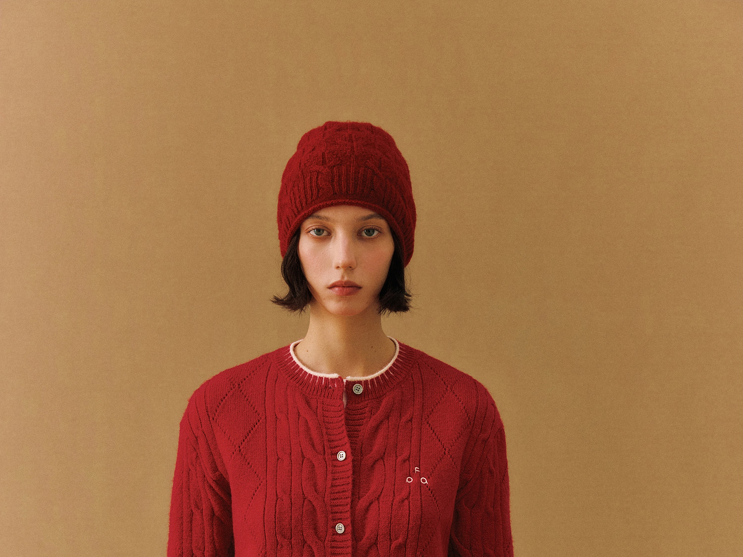 FPA Color-Block Cable-Knit Cardigan