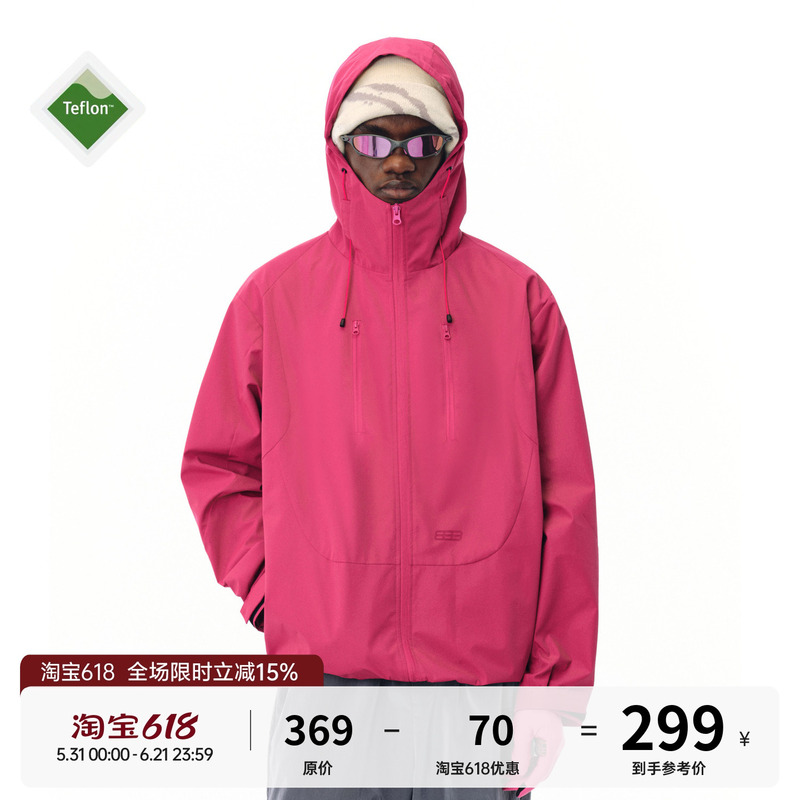 【Three-Proof】Fpa Double-Zip Hooded Three-Dimensional Structure Outdoor Jacket Windproof Sports Jacket 【Three-Proof】Fpa Double-Zip Hooded Three-Dimensional Structure Outdoor Jacket Windproof Sports Jacket