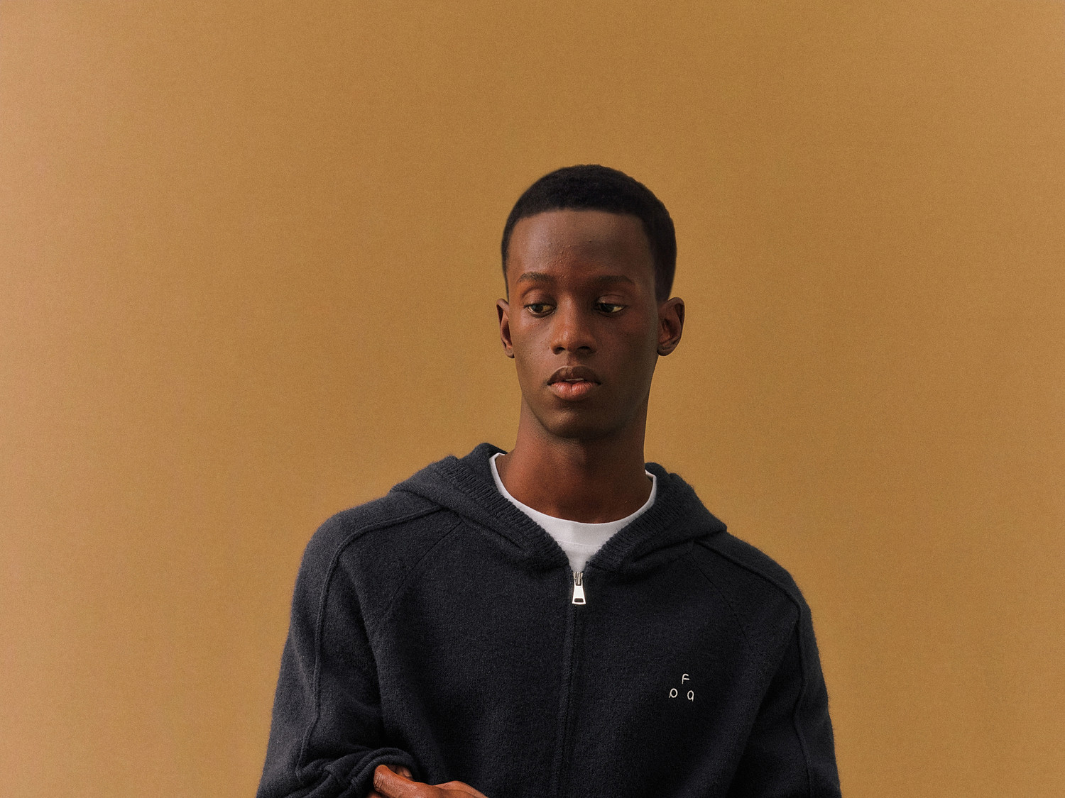 FPA Open-Knit Logo Zip Hoodie