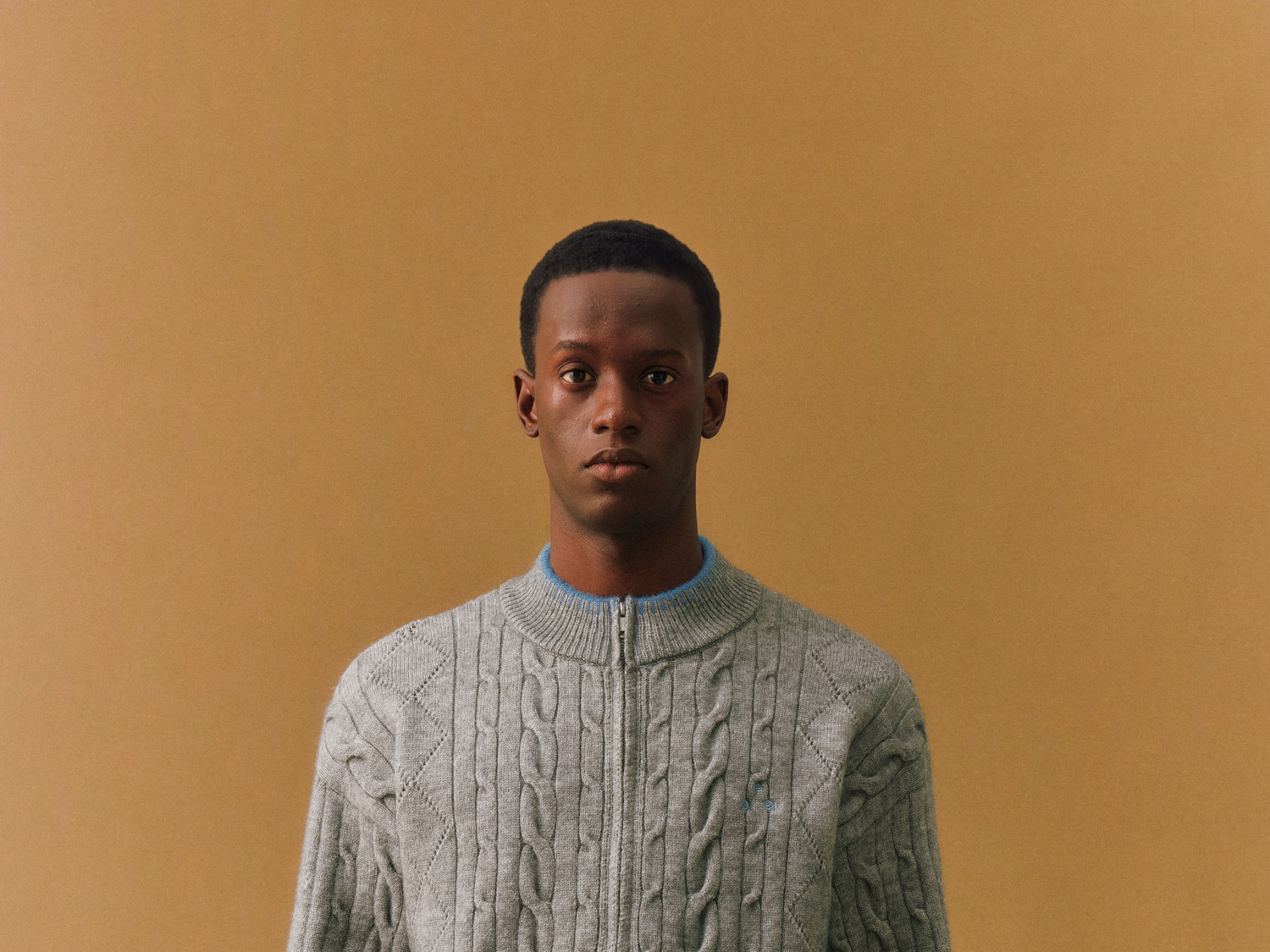 FPA Cable-Knit Color-Block Zip-Up Cardigan