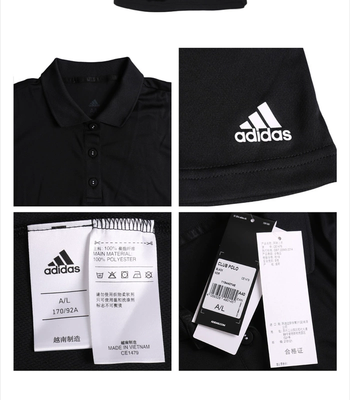 Adidas Adidas Womens 2018 Quần vợt mới Áo sơ mi ngắn tay thông thường CE1479 - Áo polo thể thao