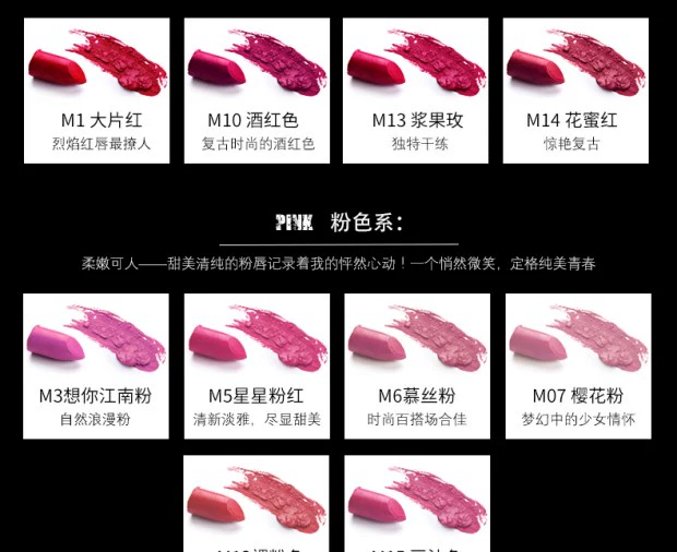 Wei Meixiu Energy Red Oscar Fashion Lipstick Atomized Matte Lipstick Giữ ẩm và không dễ dàng lấy ra Son môi không thấm nước - Son môi