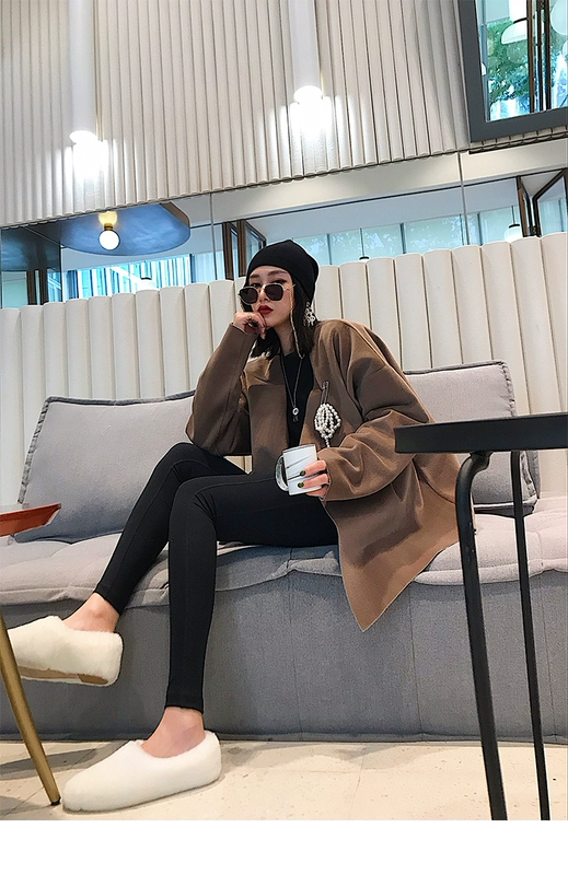 Tingting căng thể dục thể thao hoang dã xà cạp phụ nữ cưỡi quần bên ngoài mặc quần đen bó chặt năm quần - Quần tây thường quần tây nữ lưng cao