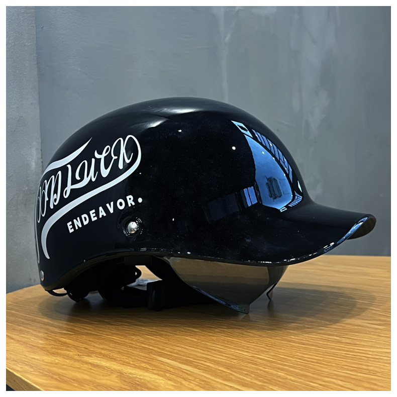 Retro Duckbill Helmet for Electric Vehicles, Motorcycles, and Motorbikes, C-Certified, Sun Protection, Unisex, Trendy, Summer Half Helmet, Safety Helmet