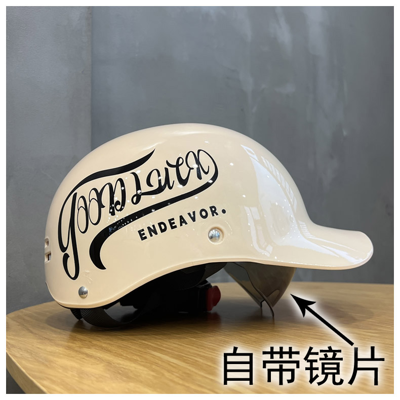 Retro Duckbill Helmet for Electric Vehicles, Motorcycles, and Motorbikes, C-Certified, Sun Protection, Unisex, Trendy, Summer Half Helmet, Safety Helmet