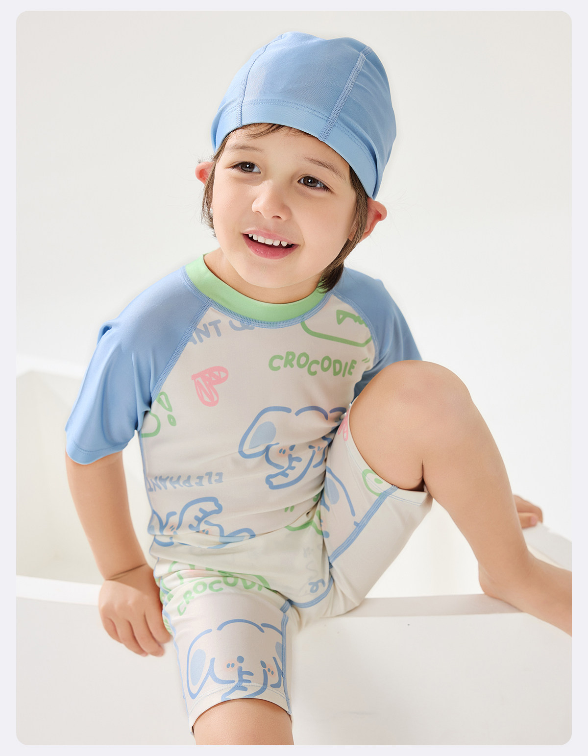 Wilberu Girls' Swimwear Two-Piece Children's Girls' and Boys' Summer Sun Protection Class a One-Piece Swimsuit for 3-Year-Olds — 70