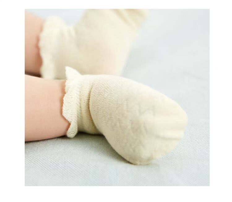Vớ trẻ sơ sinh mùa xuân và mùa thu mỏng bé trai và bé gái mùa hè bé trai và vớ cotton vớ 5 vào - Vớ thời trang trẻ em cao cấp