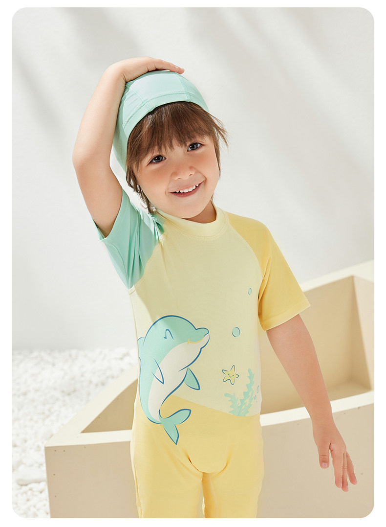Wilberu Girls' Swimwear Two-Piece Children's Girls' and Boys' Summer Sun Protection Class a One-Piece Swimsuit for 3-Year-Olds — 75