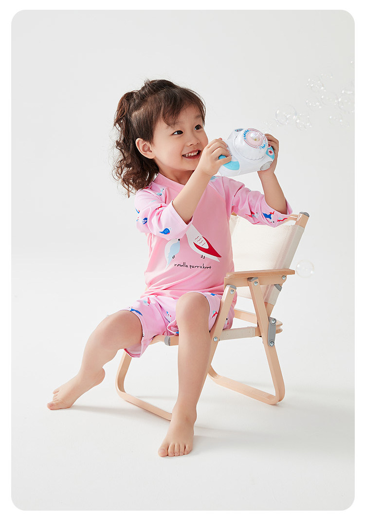 Wilberu Girls' Swimwear Two-Piece Children's Girls' and Boys' Summer Sun Protection Class a One-Piece Swimsuit for 3-Year-Olds — 85