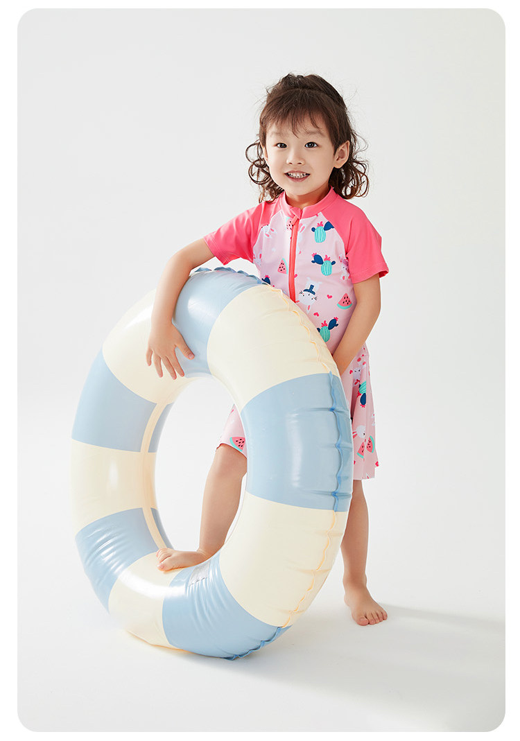 Wilberu Girls' Swimwear Two-Piece Children's Girls' and Boys' Summer Sun Protection Class a One-Piece Swimsuit for 3-Year-Olds — 91