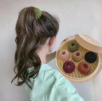 Sky Goose velvet Nest Sloth Person Disc Hairdresser High Horsetail Pellet Subhead Deity South Korea Sloth Hair Clip Zagao Mati Clips