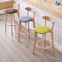 Solid wood bar table and chair combination against the wall high table household partition bar creative living room simple small bar
