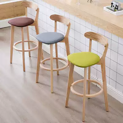 Solid wood bar table and chair combination against the wall high table household partition bar creative living room simple small bar