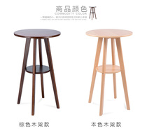 Nordic simple log bar table against the wall round table square Bar coffee dining room table home Bar coffee table table home Bar coffee table table