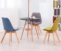 Special price Imus Nordic wood dining chair modern simple home restaurant stool chair simple negotiation table and chair