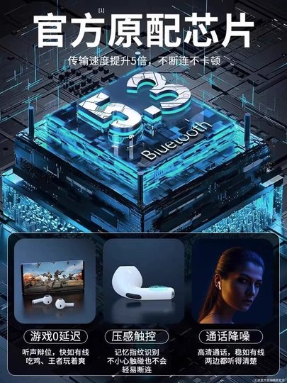 Original Genuine Product Suitable for 70 Mobile Phones, Dedicated Bluetooth Headset, Wireless Pro New Model, Noise-Cancelling Universal Headset