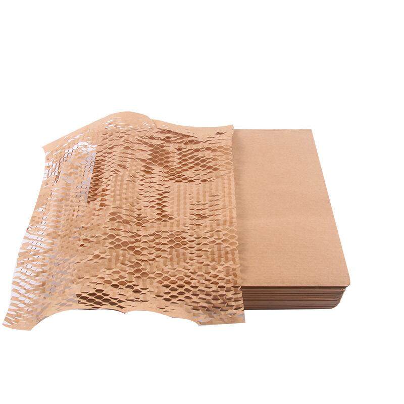 Flat honeycomb wrapping paper filled with kraft paper cache material pull net paper buffer grid paper 50*40cm sheets