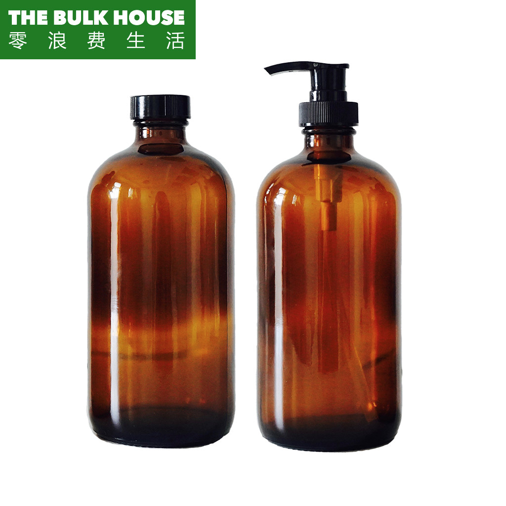 Boston glass bottle) Reusable Glass Bottle) zero waste environmental protection zero waste zero waste