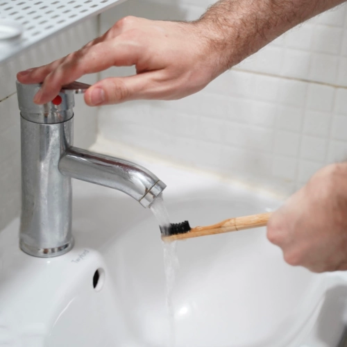 Планета планета Mint зубная паста таблетки 62 зерновой стеклянной бутылочки мяты зубные таблетки нулевые отходы