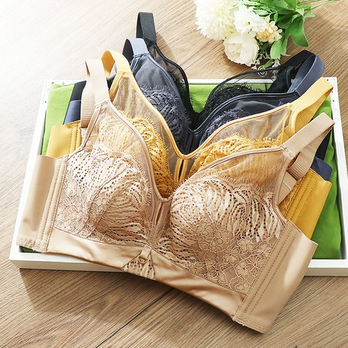 Летний бюстгалтер, тонкое нижнее белье, штаны, ультратонкий комплект, поддерживающий кружевной бюстгальтер без косточек