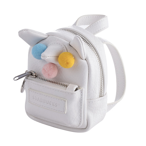 No Starbucks unicorn white backpack shape change wallet